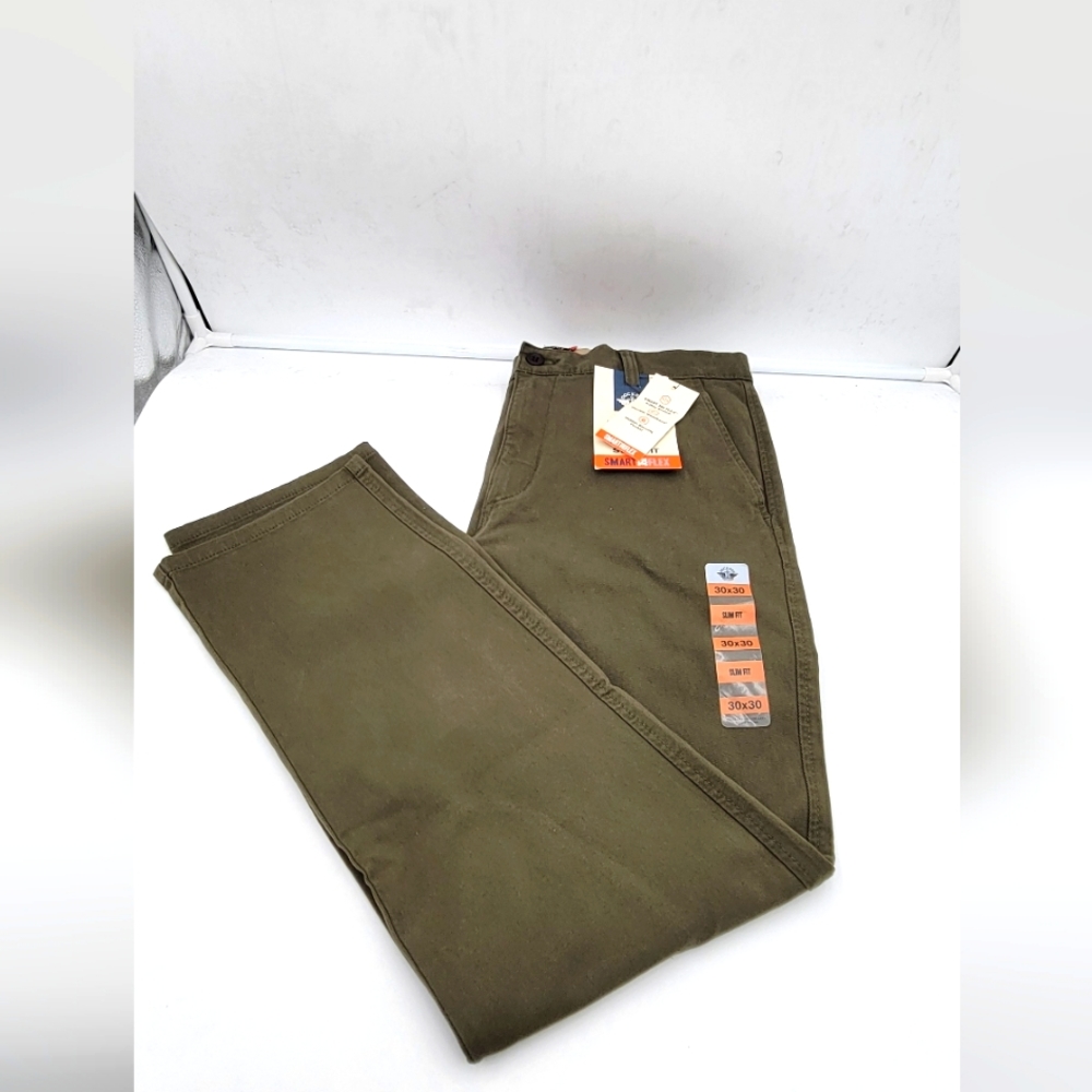 Dockers Men's Sz 30x30 Olive Green Slim Fit Ultimate Chino Smart 360 Flex NWT